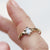 Marquise 14K gold estate textured ring