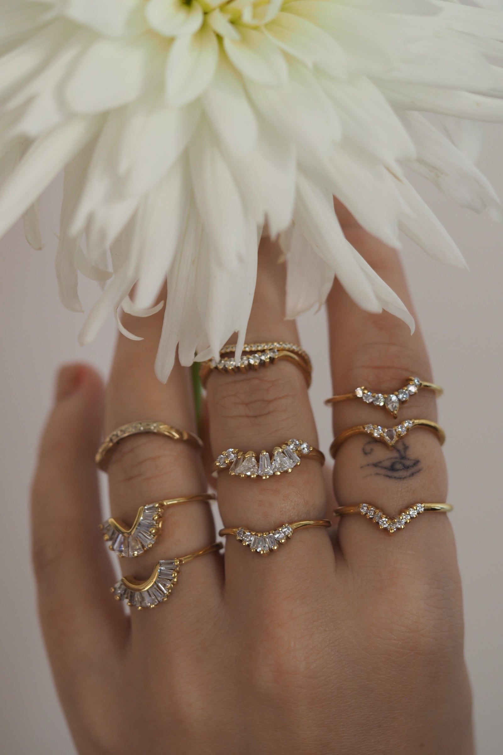Crown rings, Nesting bands and Contour rings