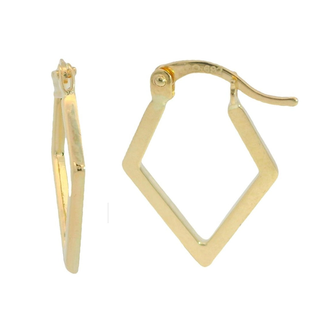 18K gold Rhombus hoop earrings