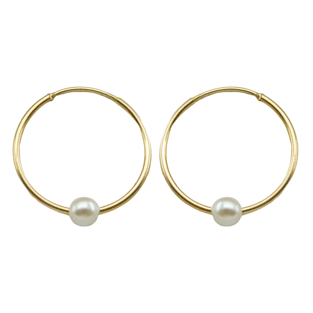 18K gold hoop earrings