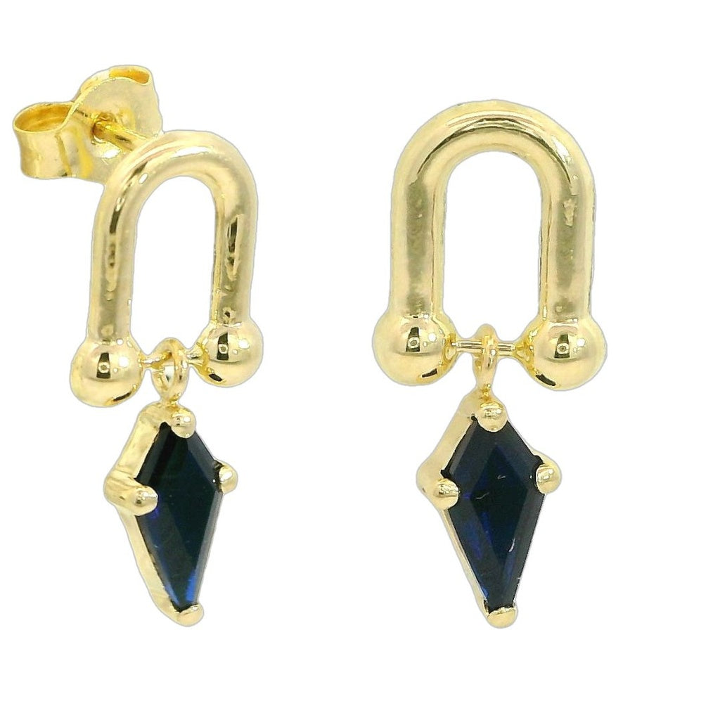 18K Kite chain dangling earrings