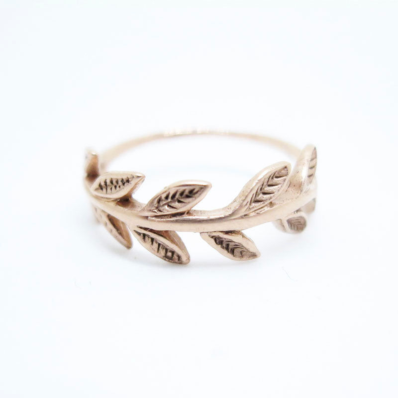 14K Rose Gold Bayleaf Ring