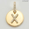 14KY 0.15CTW DIAMOND INITIAL PENDANT