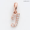14KR 0.05CTW DIAMOND INITIAL PENDANT