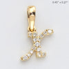 14KY 0.06CTW DIAMOND INITIAL PENDANT