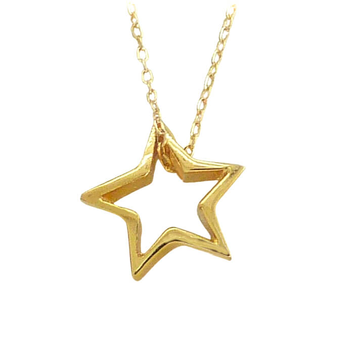 18K star necklace