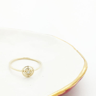 10K Gold Minimal Spiral ring -Griffith Ring