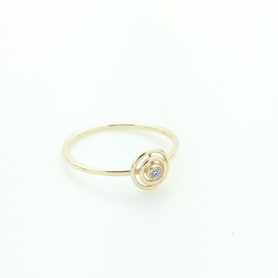 10K Gold Minimal Spiral ring -Griffith Ring