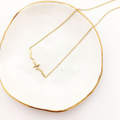 10K Gold EKG Heart Beat Necklace