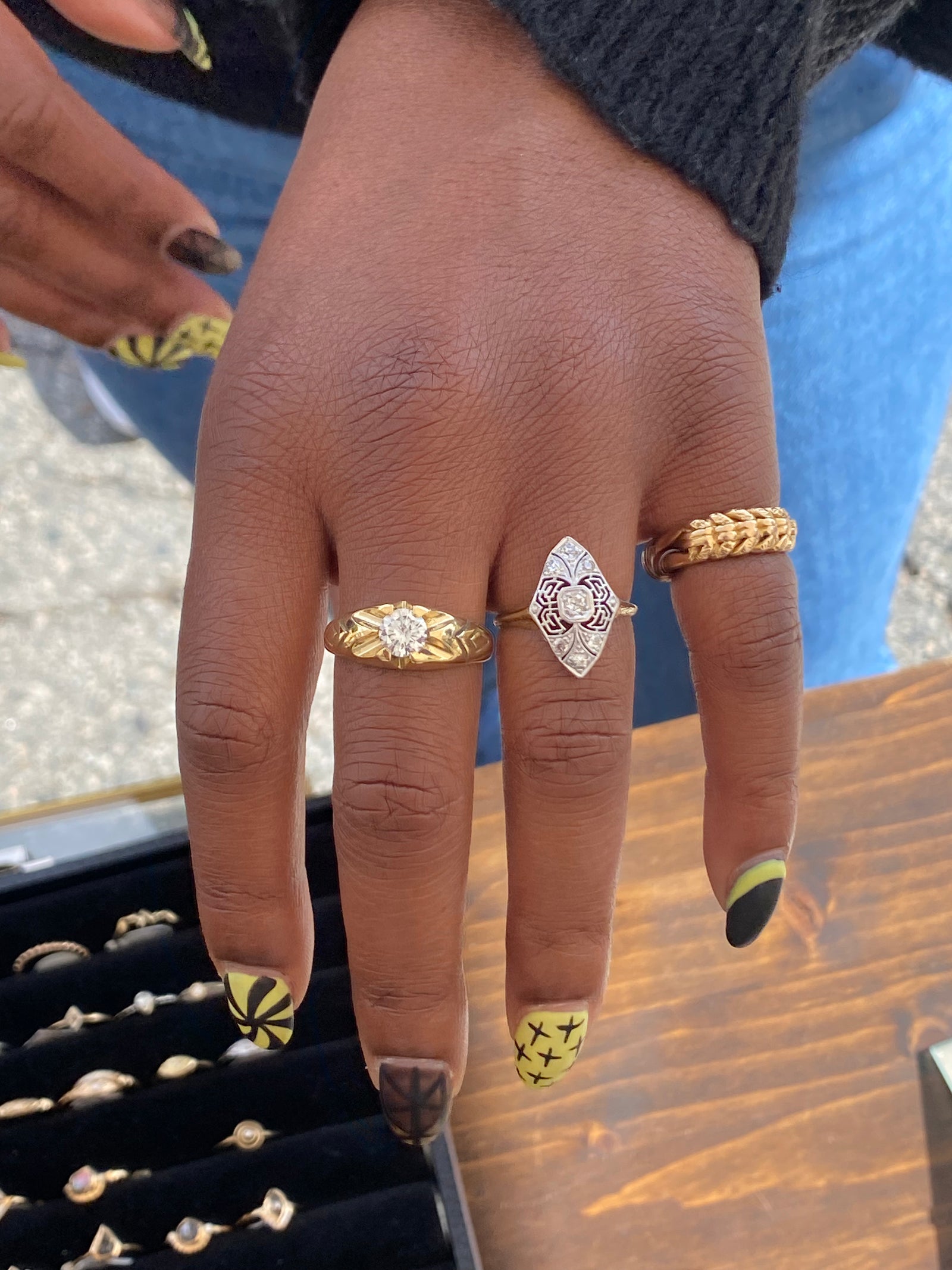 Vintage 18K Belcher ring