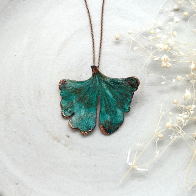 Copper Patina Gingko Leaf