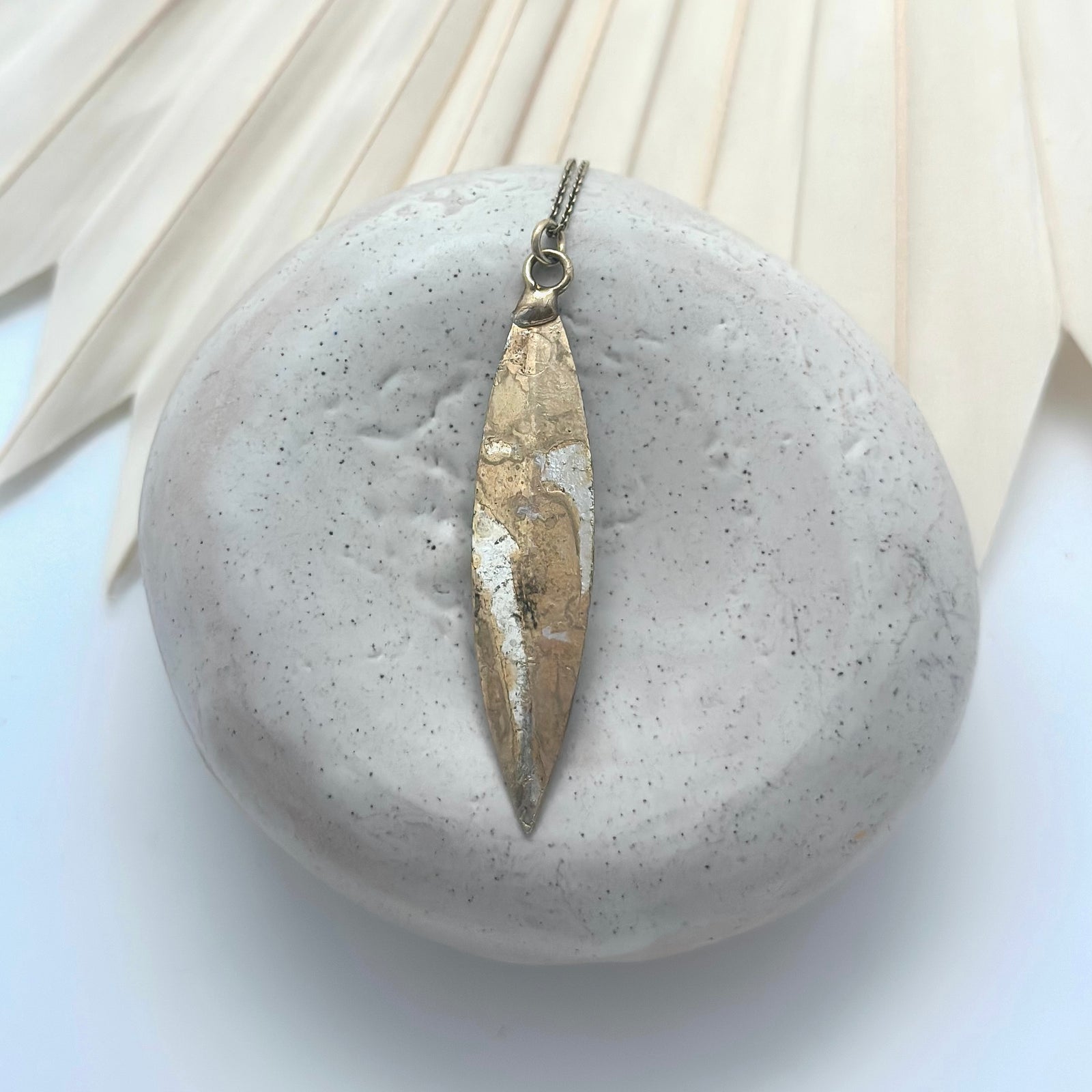 Gold and Silver metallized Olive leaf