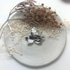 Silver real leaf metallized vine necklace