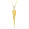 14K Gold 0.04 ct. tw. Triangle Pendant