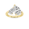 14KY 3ctw F+VS+ Lab Grown Diamond Ring
