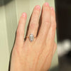Victorian Navette Diamond 9ct and platinum ring