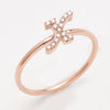 14KR 0.10CTW DIAMOND SMALL INITIAL RING
