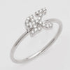 14KW 0.15CTW DIAMOND SMALL INITIAL RING