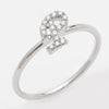 14KW 0.10CTW DIAMOND SMALL INITIAL RING