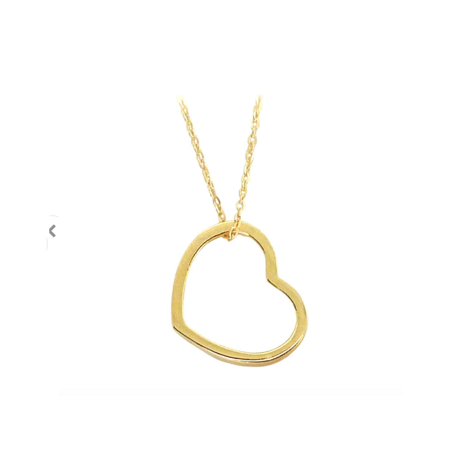 18K heart necklace