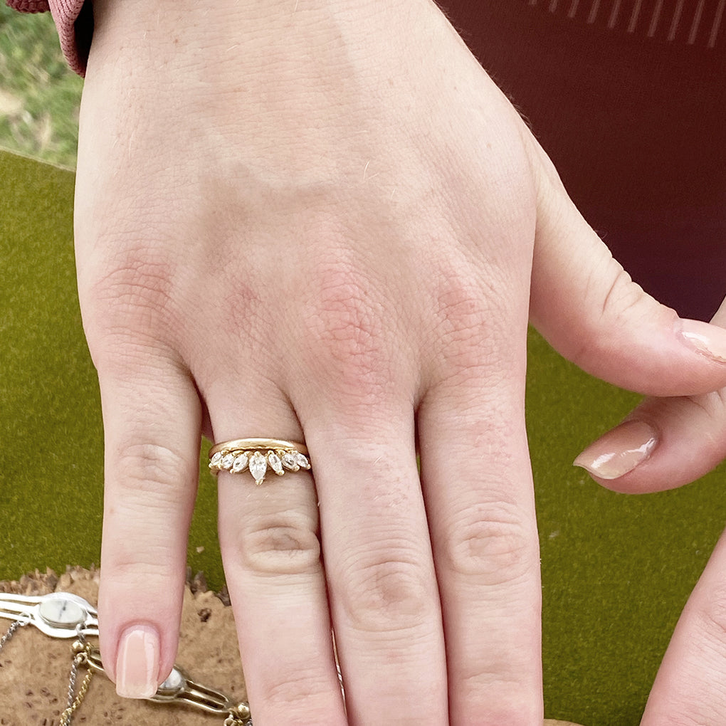 Marquise Diamond Contour Band