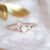 10K Petite Opal and Diamond ring