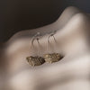 Silver Coral textured dangling earring