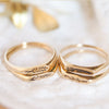 Thin 10K gold Lily stackable signet