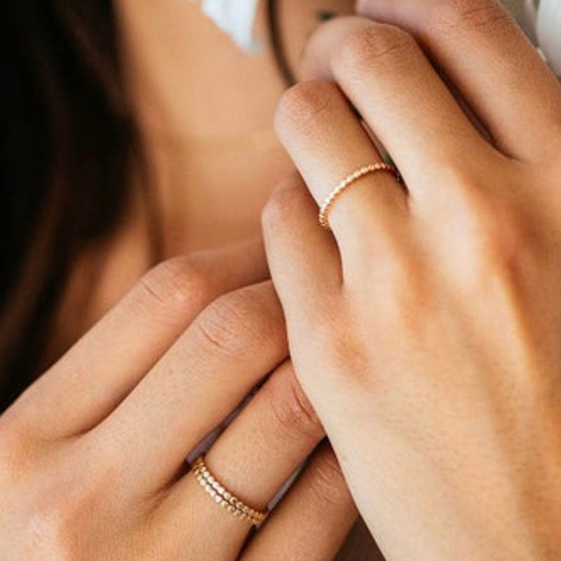 Gold bubble Ring. Minimal wedding band