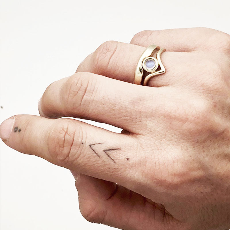 Moonstone Embrace Ring set