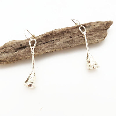Eucalyptus seed silver earrings