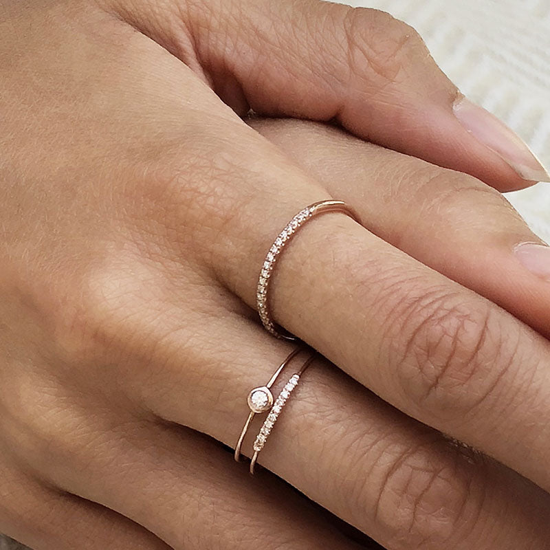 Half Eternity Diamond Band