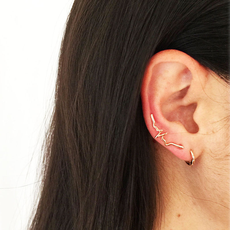 Heart Beat Crawler Earrings