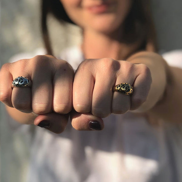 EXOカイさん着用★【ROAJU】[silver925]chevrier bold ring Amazon.com: Ssjewel Oxidized 14K White Gold Plated Alien
