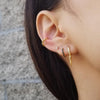 Gold Pave Hoop Earrings 10 mm