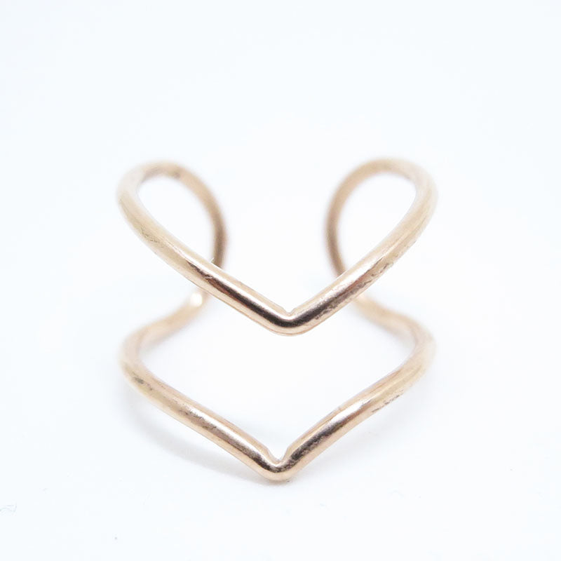 Open Double Arrow Ring