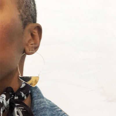 Petrified Palm Root Earrings