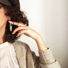 Petrified Palm Root Teardrop Earrings