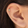 Turquoise Rombo Stud Earrings