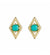 Turquoise Rombo Stud Earrings