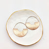 Round Leaf Textured Earrings