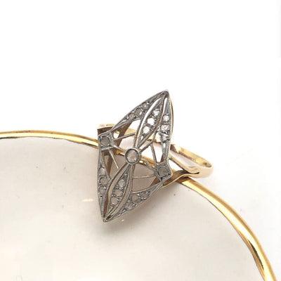 Victorian Antique Vintage Filigree Diamond ring