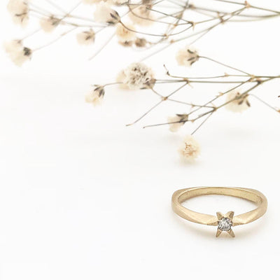 Winter Star Diamond Solitaire ring