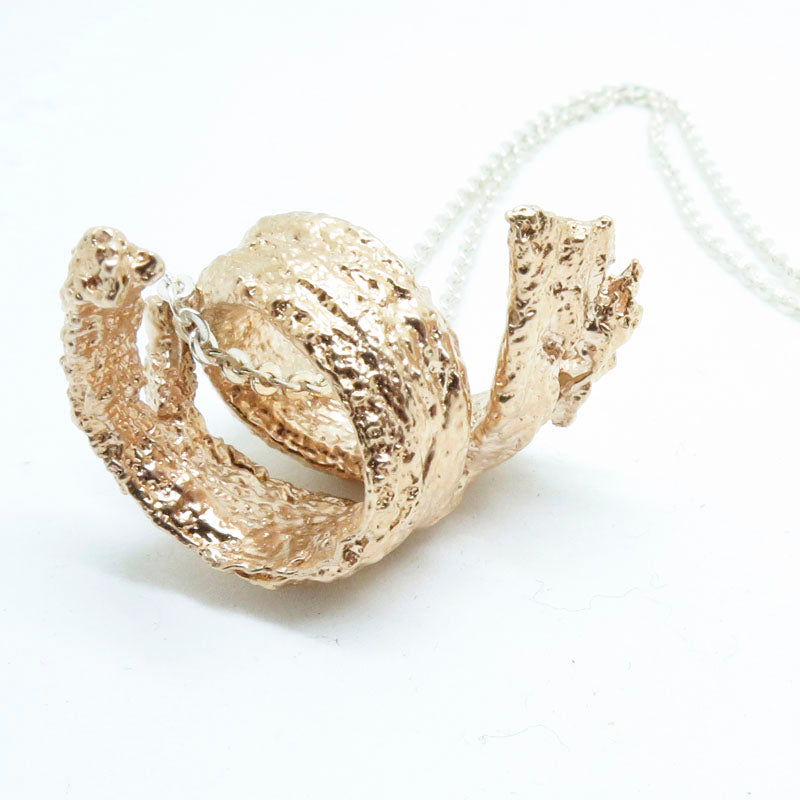 Spiral Tree Bark Necklace